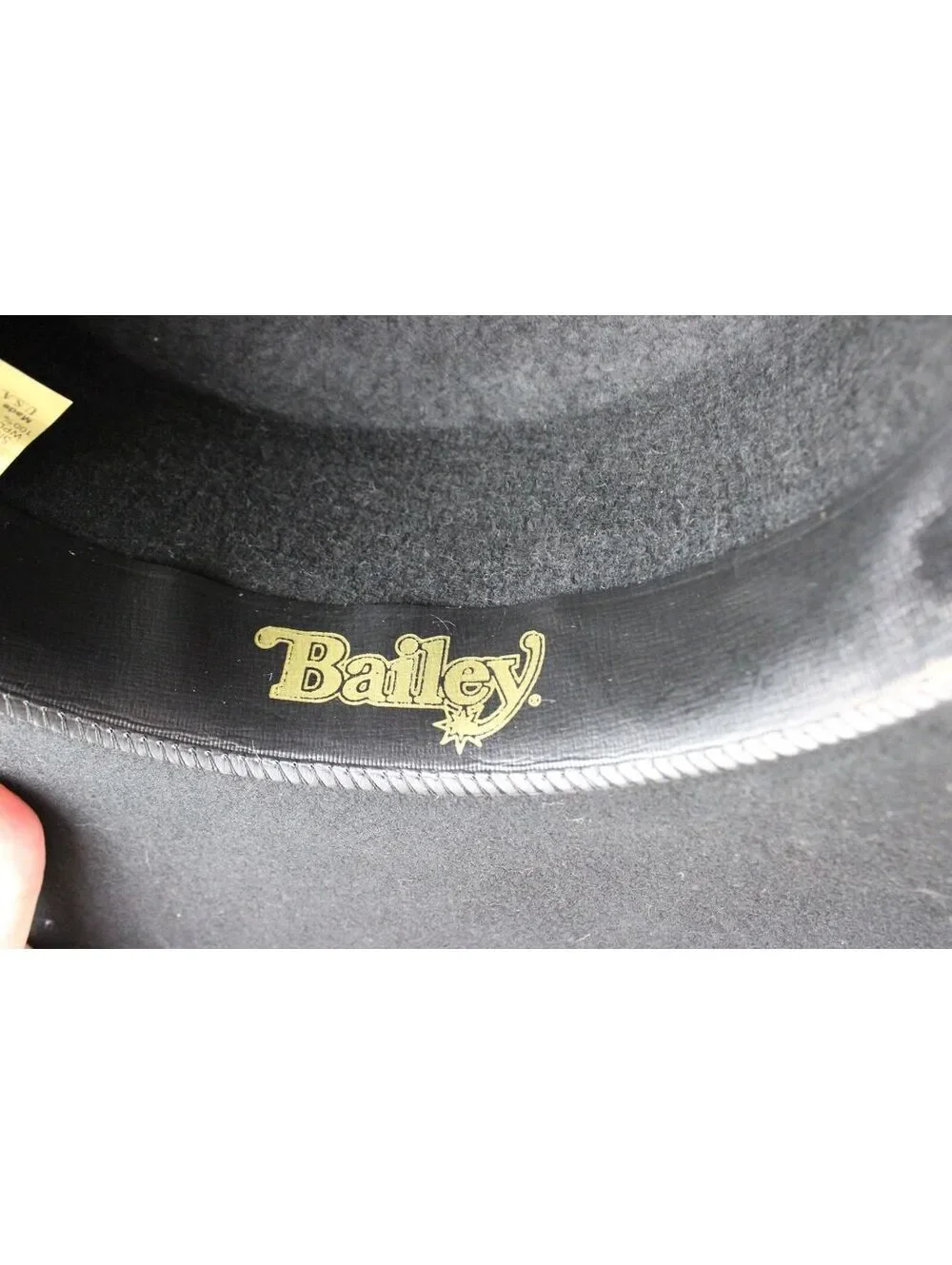 Vintage Bailey El Paso Black Wool Hat - Made in USA Size Small Women's